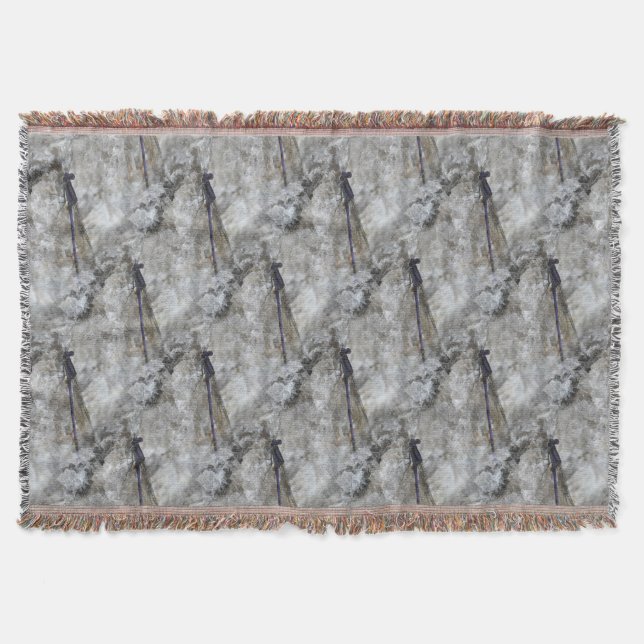 Lila Naturmuster Decke (Vorderseite)