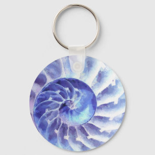 Lila Nautilus Art Schlüsselanhänger