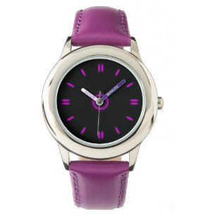 Lila Neon Armbanduhr