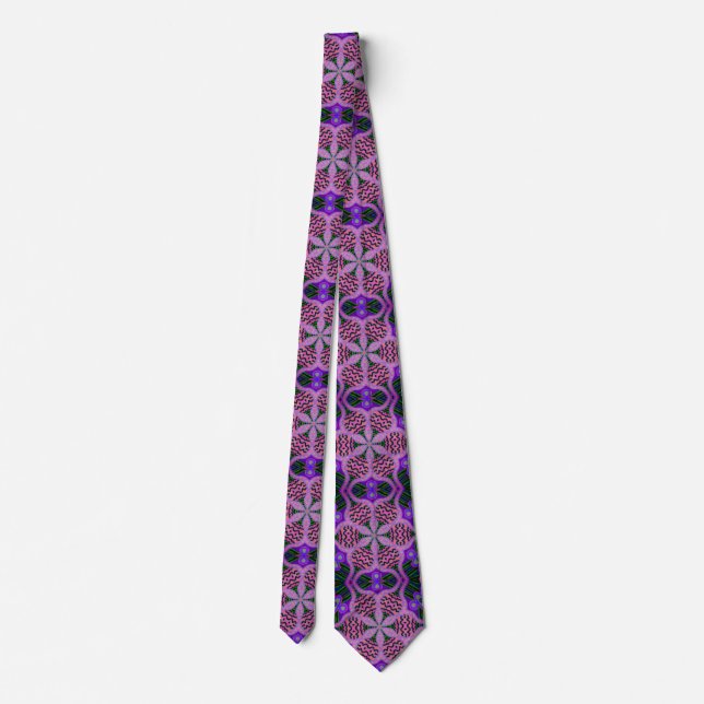 Lila Neon Neck Tie Krawatte (Rückseite)