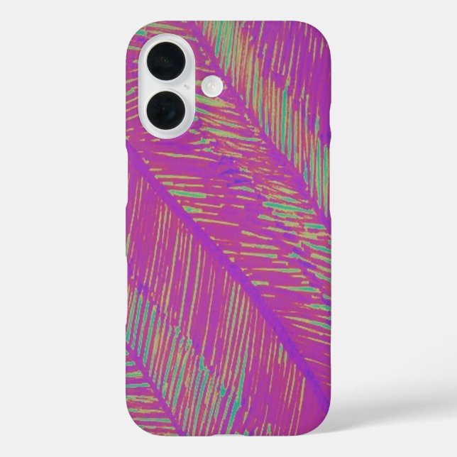 Lila Neon Palms Case-Mate iPhone Hülle (Rückseite)