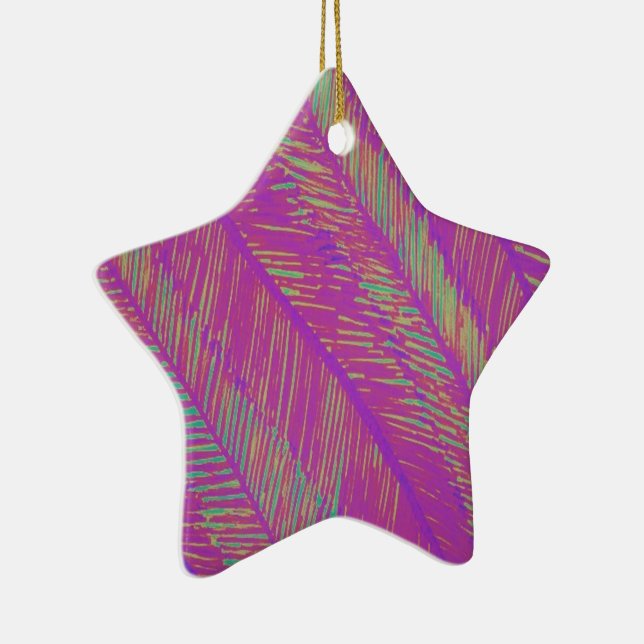 Lila Neon Palms Keramikornament (Rechts)