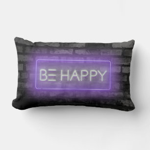 LILA Neon Sign Lumbar Pillow Lendenkissen