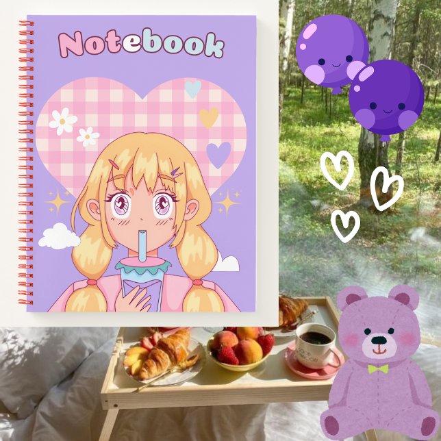 Lila Niedliche Mädchen 💜 💗 ✨ für sie Notizbuch (Von Creator hochgeladen)