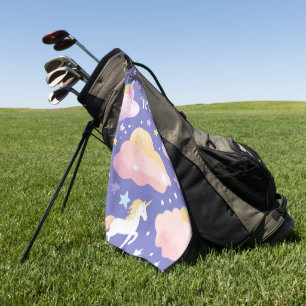 Lila Niedliche Rainbow-Kindermädchen Golfhandtuch