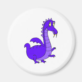 Lila Niedlicher Kuddeldrache Magnet