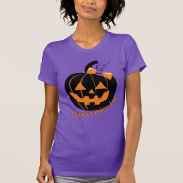 Lila Niedlicher und Spooky Pumpkin T - Shirt