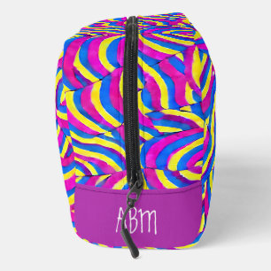 Lila Niedliches abstraktes Ausgangsmuster Boho Waschbeutel