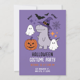 Lila Niedliches Halloween-Party Einladung