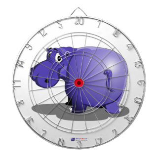 Lila Nilpferd Dartboard Dartscheibe