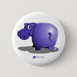 Lila Nilpferd-Knopf Button