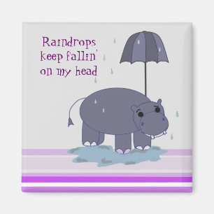 Lila Nilpferd Magnet