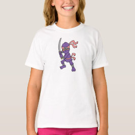 Lila Ninja-Design T-Shirt