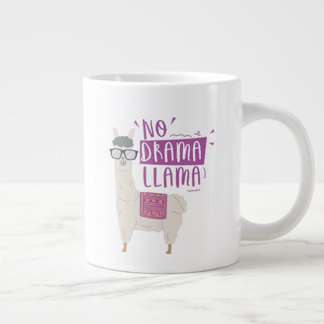 Lila No Drama Llama Jumbo-Tasse (Rechts)