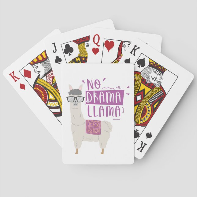 Lila No Drama Llama Spielkarten (Rückseite)