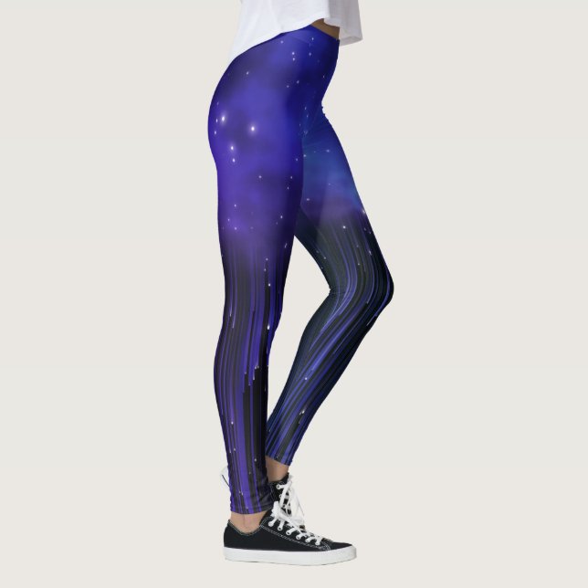 Lila Nordlichtgalaxie Leggings (Rechts)