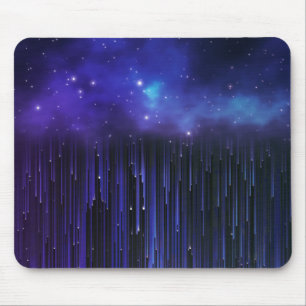 Lila Nordlichtgalaxie Mousepad