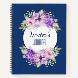 Lila Notebook mit benutzerdefinierter Blume Notizbuch