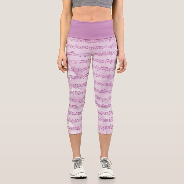 Lila Noten Capri Leggings (Vorderseite)