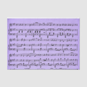 Lila Notenpapier-Seidenpapier Seidenpapier