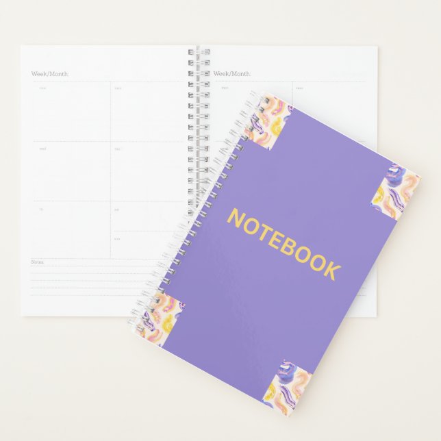 Lila Notizbuch Planer (Anzeige)
