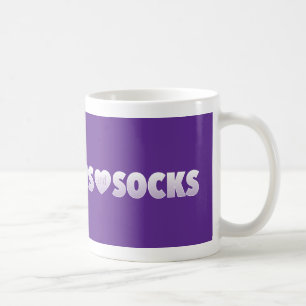 Lila Nylonsandsocks Logo Tasse