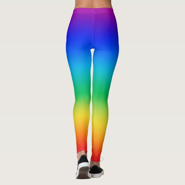 Lila Oben, rot, unten Leggings (Rückseite)