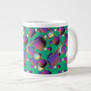 Lila Objektive Grüne Neuheit Jumbo-Tasse