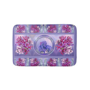 Lila Ocean Mermaid Bath Mat Badematte