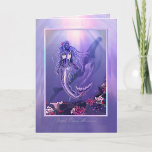 Lila Ocean Mermaid-Blindkarte Karte