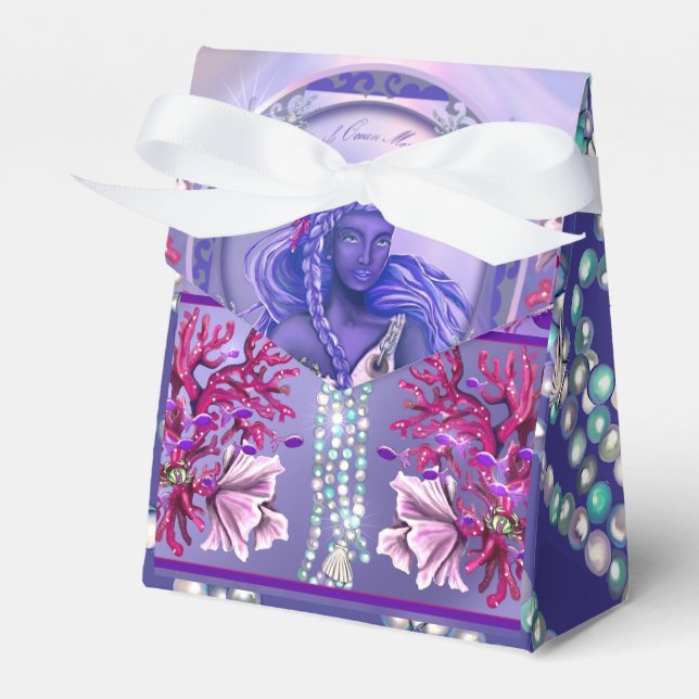 Lila Ocean Mermaid Gevor Box Geschenkschachtel (Vorderseite)