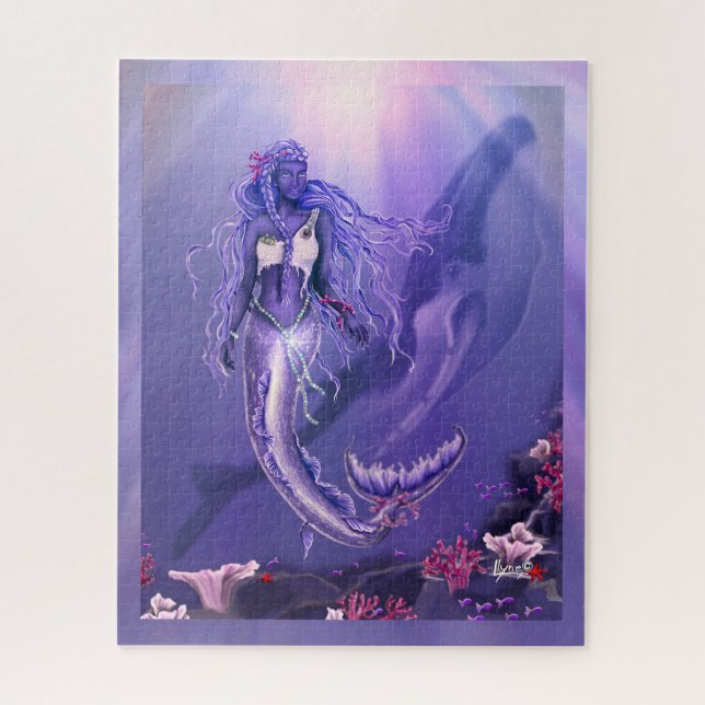 Lila Ocean Mermaid Jigsaw Puzzle (Vertikal)