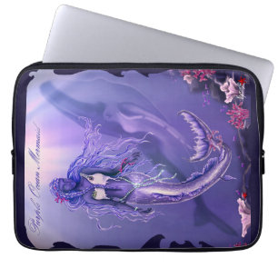 Lila Ocean Mermaid Maus Pad Laptopschutzhülle