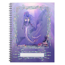 Lila Ocean Mermaid Notebook Notizblock