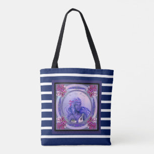 Lila Ocean Mermaid Tote Bag