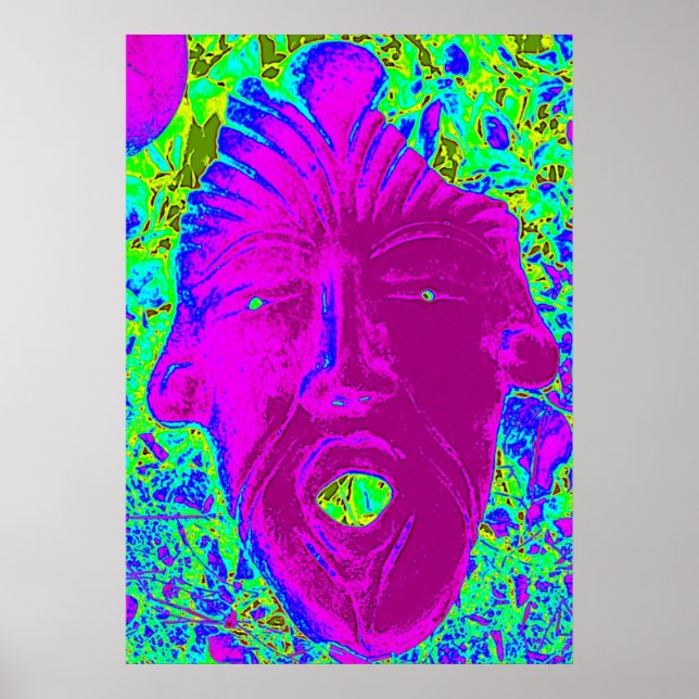 lila offene Mundöffnung Poster (Vorne)