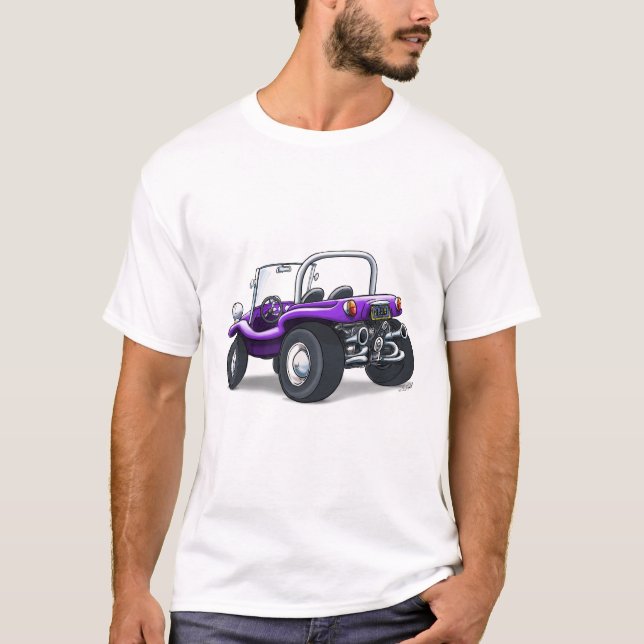 lila offene Strand-Buggy T-Shirt (Vorderseite)