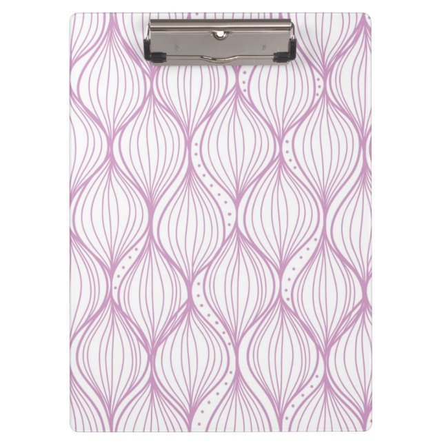 Lila ogee stripes Musterhintergrund Klemmbrett (Vorderseite)