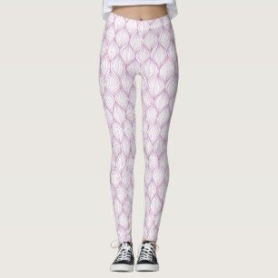 Lila ogee stripes Musterhintergrund Leggings
