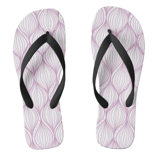 Lila Ogestreifen-Muster Flip Flops (Fußbett)