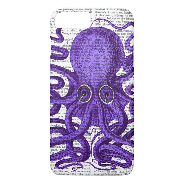 Lila Oktopus Case-Mate iPhone Hülle (Rückseite)