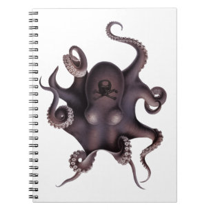 Lila Oktopus Notizblock