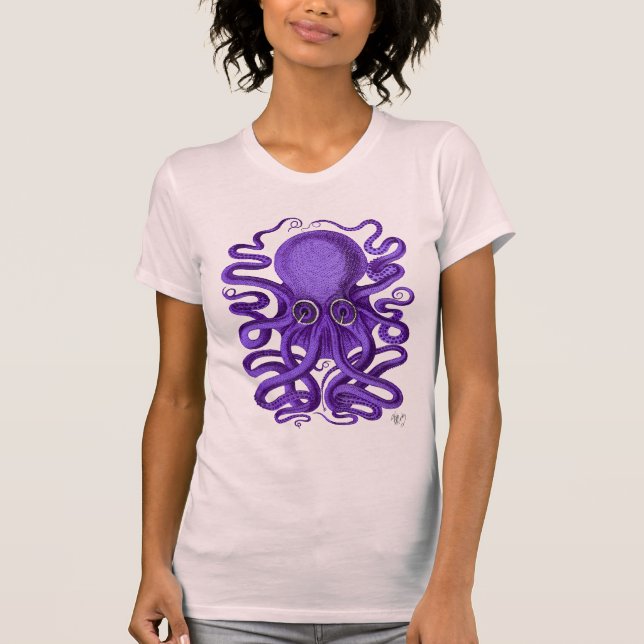 Lila Oktopus T-Shirt (Vorderseite)