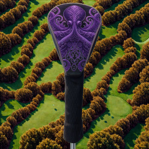 Lila Oktopus Victorian Steampunk Kraken Golf Headcover