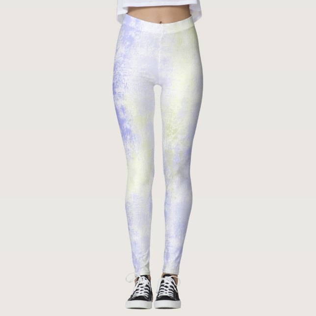Lila Olivenöl Abstrakt Leggings (Vorderseite)