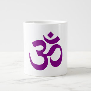 Lila Om-Symbol Jumbo-Tasse