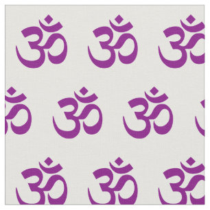 Lila Om-Symbol Stoff