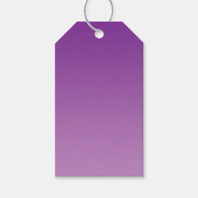 Lila Ombre Geschenkanhänger (Vorderseite)