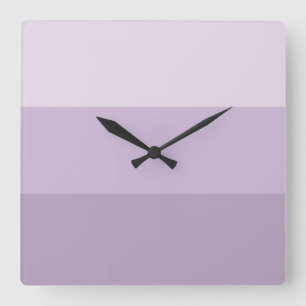 Lila Ombre-Gestreift Quadratische Wanduhr