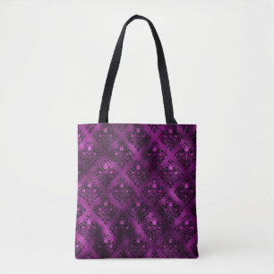 Lila Ombre Glam Glitter Damastmuster